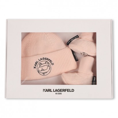 Бебешки комплект Karl Lagerfeld със шапка за момиче